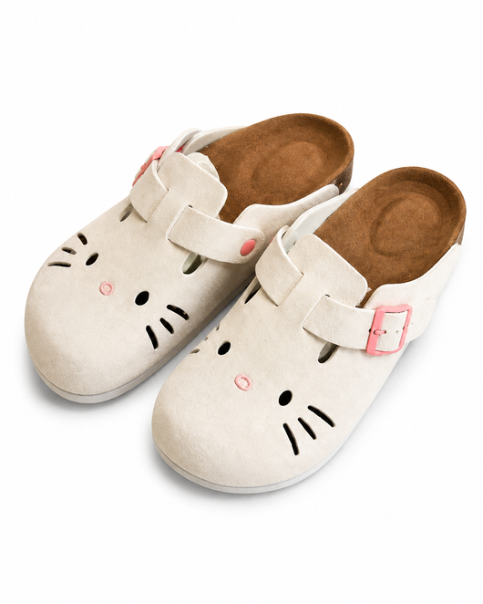 Sanrio Kitty Suede Clogs